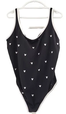 Traje de baño Disney Mickey Mouse talla 16 negro bordado traje de baño de una pieza Foto 1 de 4