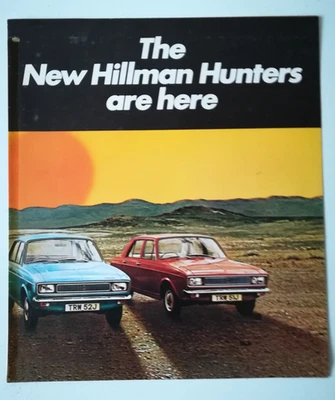 Hillman Hunter 1970 71 Car Sales Launch UK Foldout Brochure Delue Super GL GT  - Image 1 of 3