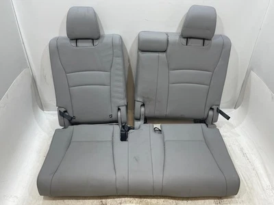 Se adapta a Honda Pilot 2016-2022 completo tercera fila asiento trasero cuero gris OEM Foto 1 de 4
