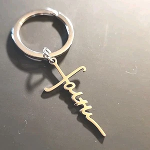 Faith KEYCHAIN Script Inspirational Christian Witness Key Ring Fob - Picture 1 of 9