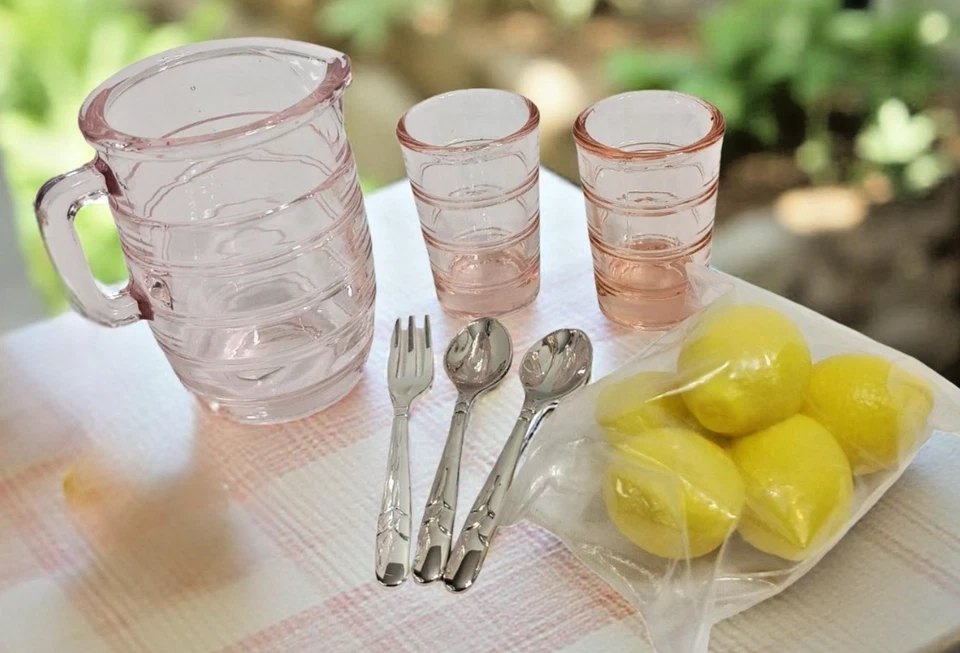 American Girl набор день рождения кувшин стаканы лимоны ложки вилка pls. Чтение - Изображение 1 из 4