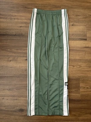 Adidas Adibreak Poppers Trackpants - Olive Green/White - UK 8 - Image 1 of 4