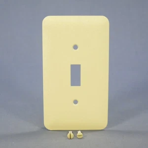 Mulberry 1-Gang 79071 Wrinkle Ivory Toggle Metal Princess Oversize Wallplate - Bild 1 von 5
