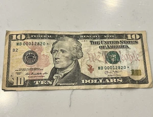 10 Dollar Star Note (Rare) 2013 MB00012820* - Picture 1 of 2
