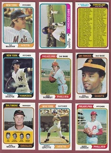 1974 Topps Baseball (265-396) * You Pick * Conditions Listed - Picture 1 of 278