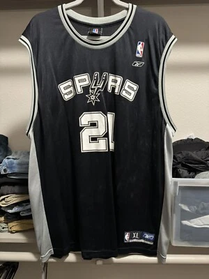 Camiseta Tim Duncan Vintage Auténtica Reebok San Antonio Spurs NBA Para Hombre Talla XL Foto 1 de 4