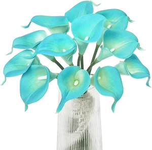 Artificial Calla Lily Flowers 12Pcs Fake Flower Bouquet Faux Calla Lilies for Ho - Picture 1 of 12
