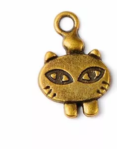 3 dijes para gatos 19 x 13 mm bronce antiguo vendedor de EE. UU. 1423 - Imagen 1 de 2