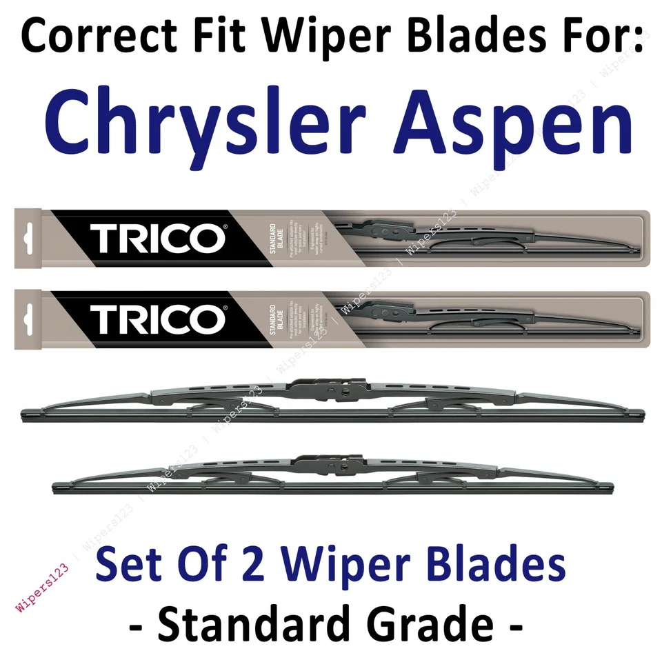 Paquete de 2 escobillas limpiaparabrisas estándar - aptas para Chrysler Aspen 2007-2009 - 30260/210 Foto 1 de 1