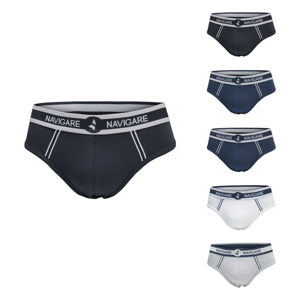 Pack 6 Paia Slip / Boxer NAVIGARE Cotone Elasticizzato Assortito Art.312/314 - Immagine 1 di 1