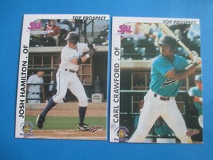 CARL CRAWFORD + JOSH HAMILTON - 2000 SAL Prospect set