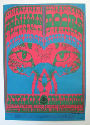 Avalon Ballroom : The Doors, Miller Blues Band , Daily Flash /  1967,  2nd prtg. - Image 1 of 4