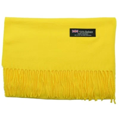 Men Women Unisex 100% Cashmere Warm Plain Scarf Pure Solid Color Wool Scotland - Image 1 of 3