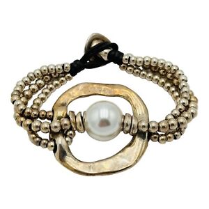 Uno de 50 A Pearl Of Wisdom Bracelet Silver Plated and Pearl