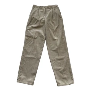 Vintage Woolrich Corduroy Pants Women Size 12 (30x31) Beige Pleated  - Picture 1 of 10