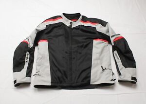 Sedici Men's Federico 2 Mesh Motorcycle Jacket EJ1 Silver/Black/Red Size XL NWT