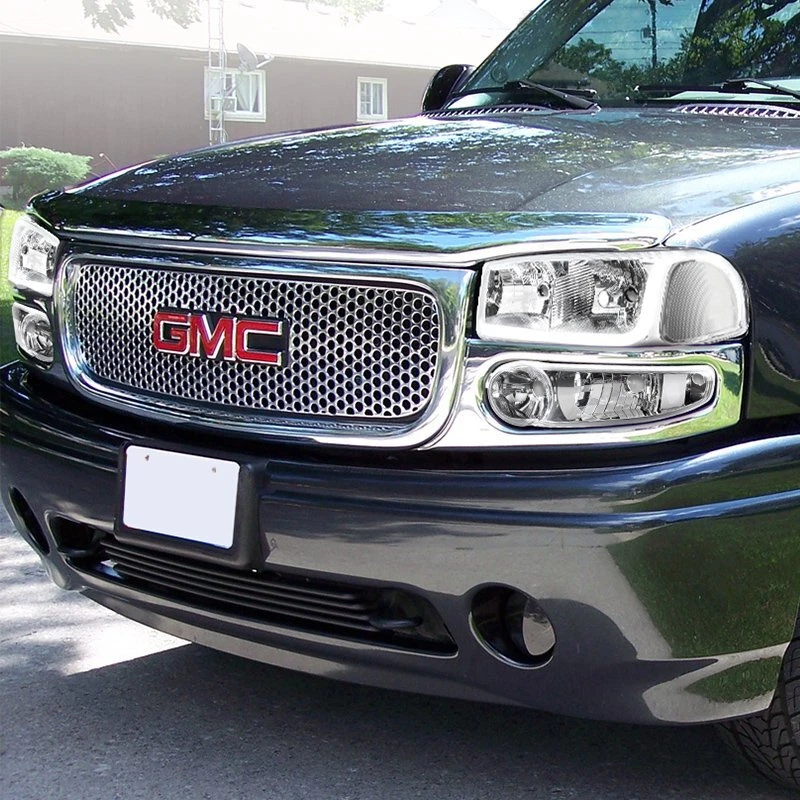 FAROS LED DRL CROMADOS APTOS PARA GMC YUKON/SIERRA DENALI + PARACHOQUES CON REFLECTOR TRANSPARENTE Foto 1 de 4