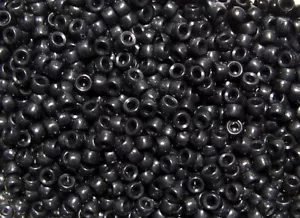 Black Pearl 6.5x4mm Mini Pony Beads 1,000pc. Made in USA crafts beading - Picture 1 of 1