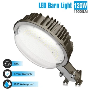 120W LED Barn Light 15000LM With Photocell Outdoor Yard Security Area Lighting - Picture 1 of 9