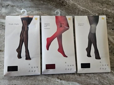 New 3 Different Packs A New Day Women’s  Tights &  Thigh Highs  S/M - Free Ship - Image 1 of 4