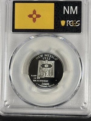 2008-S Silver New Mexico Quarter PCGS PR69DCAM | State Flag Label | Proof - Image 1 of 4