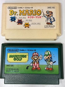 Dr. MARIO + MARIO OPEN GOLF  Set (Nintendo Famicom, Japan Version)