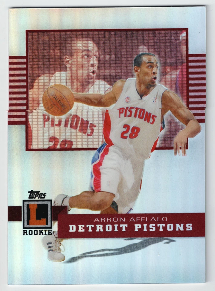 2007-08 Topps Letterman Arron Afflalo Rookie RC Refractor /99 #66 Pistons - Image 1 of 2