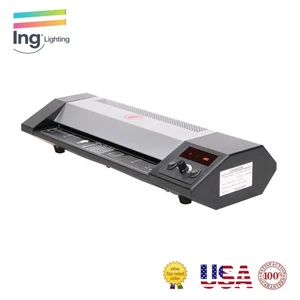 110V 13" Steel Pouch Photo Film Machine Roller Thermal Hot Cold Laminator A3 A4 - Picture 1 of 6