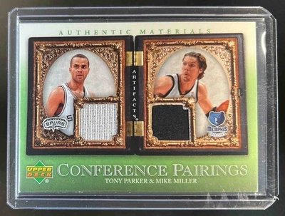 Parche de emparejamientos de conferencia Tony Parker Miller artefactos de cubierta superior 2007-08 #CP-PM Foto 1 de 2