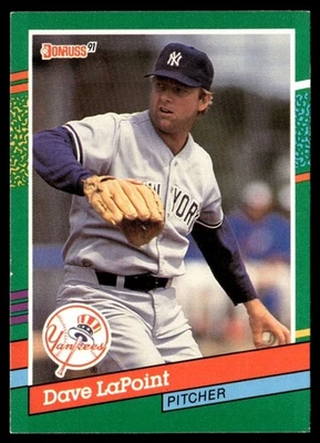 1991 Donruss Dave LaPoint New York Yankees #481 - Image 1 of 2