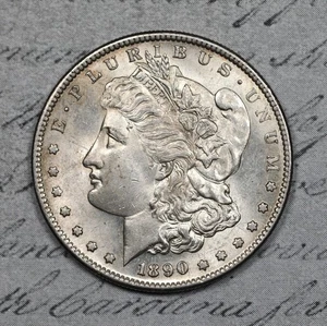 1890-S Morgan Dollar High Grade Nice Coin! #9ESO - Picture 1 of 2