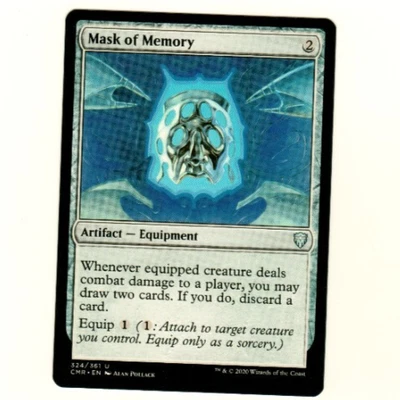 Mask of Memory Commander Legends 324/361 Uncommon Magic The Gathering Card - Image 1 of 4
