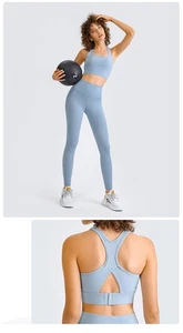 Damen High Impact Sport BH 3 Haken Rückenfrei Stoßfest Training Crop Top - Bild 1 von 26