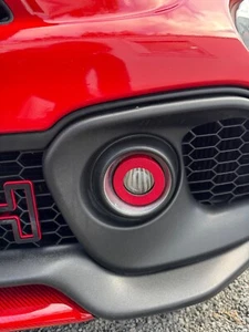 Abarth Fog Light Trim Covers / Surrounds | 595 Series 3 & 4 | Red 500 695 - Picture 1 of 4