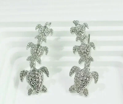 Escaladores de oreja Seaturtle plateados Foto 1 de 3