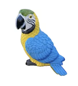 Blue Parrot Shelf Sitter 17cm Bird Statue Garden Ornament - Picture 1 of 2