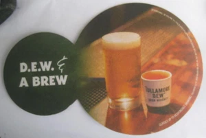 TULLAMORE D.E.W. & A BREW, IRISH WHISKEY, Beer & Whiskey Shot COASTER, Mat, 2020 - Picture 1 of 2