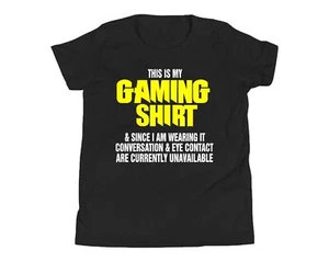 This Is My Gaming T-Shirt Gamer Shirt Retro Birthday Gift Youth Boy Girl Kid Top - Picture 1 of 10