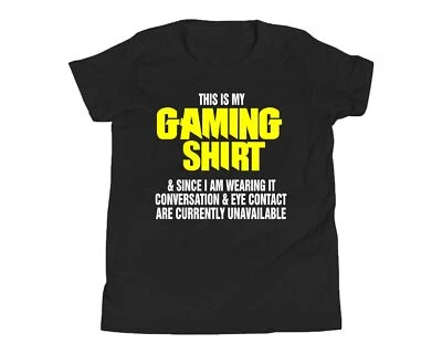 This Is My Gaming T-Shirt Gamer Shirt Retro Birthday Gift Youth Boy Girl Kid Top - Image 1 of 2