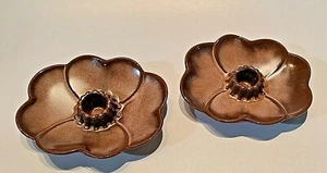 VINTAGE SET OF 2 FRANKOMA #300 DOGWOOD CANDLE HOLDER/JEWELRY DISH L/N - Picture 1 of 7
