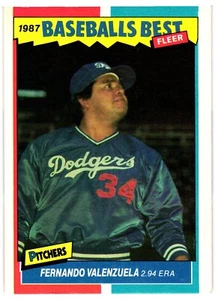 1987 Fleer Baseball's Best Pitchers #43 Fernando Valenzuela LA Dodgers - Picture 1 of 2