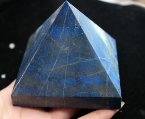 817g Natural Pretty Blue Lapis Lazuli Quartz Pyramid Healing - Picture 1 of 13