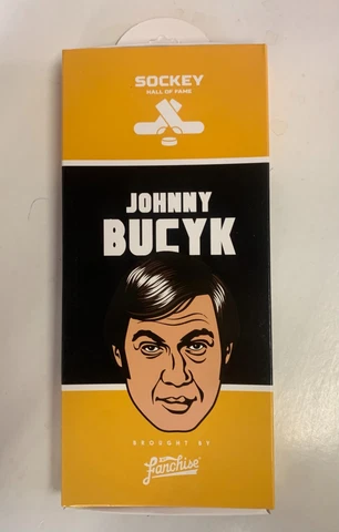 JOHNNY BUCYK  Sockey Hall Of Fame Original SOCKS One Size NEW IN PACKAGE Bruins Cover