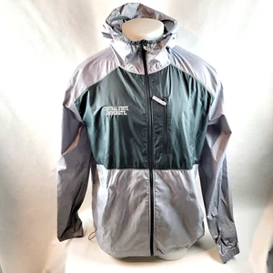 Columbia Jacket Mens Large Grey Flash Forward Windbreaker Packable Central State - Picture 1 of 13