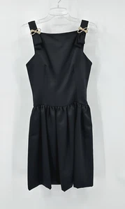 vintage 90s VICTOR COSTA NAHDREE dress cocktail fit flare lace party black S - Picture 1 of 8