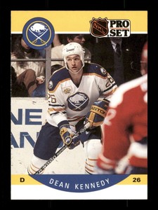  1990 Dean Kennedy 22 Buffalo Sabres 26 Pro Set Hockey Sports Trading Card 