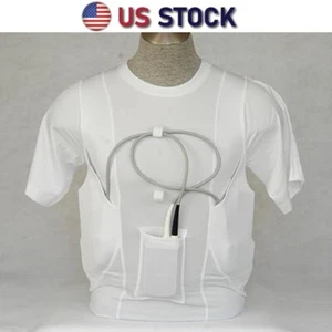 LVAD HeartMate 2 & 3 Men’s T-Shirt Crew Neck LVAD Clothing, Medical Wear White - Picture 1 of 7