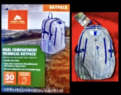 Ozark trail backpack dual compartment technical daypack 30 liters, high capacity - Image 1 of 4