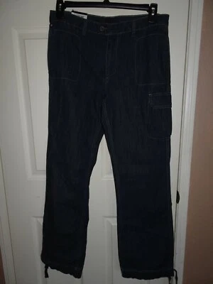 Ralph Lauren Polo Jeans Company Meagan Azul Oscuro Denim Pantalones Carga Talla 10 Foto 1 de 4