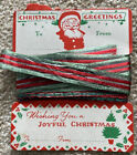 VINTAGE CHRISTMAS TAPE RIBBON 1950s RED, SILVER and GREEN